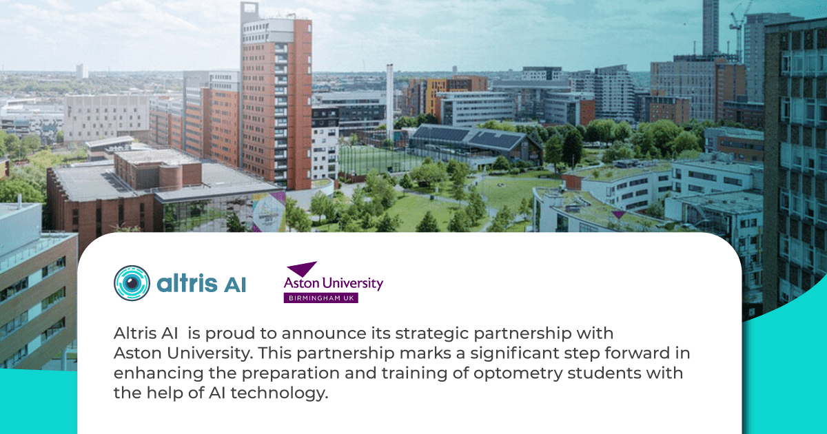 AI in ophthalmology for academic purposes, announcement of strategic partnership, cover